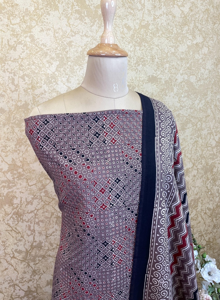 Premium Ajrakh Cotton Suits 4558