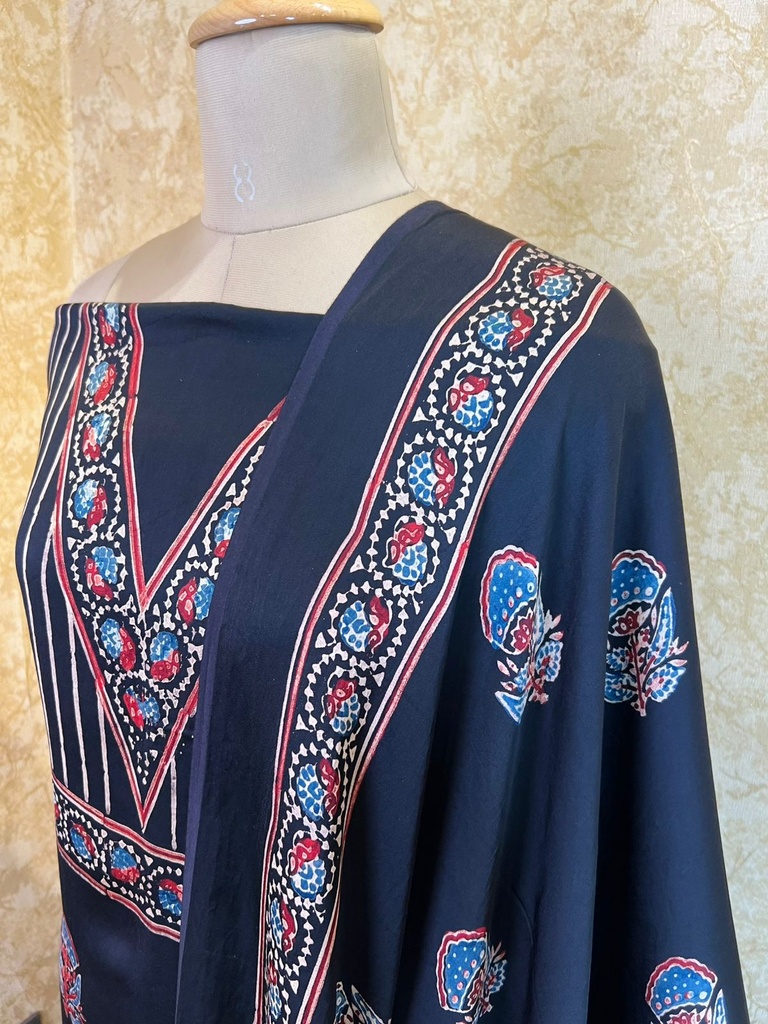 Ajrakh Modal Silk Suits 5048