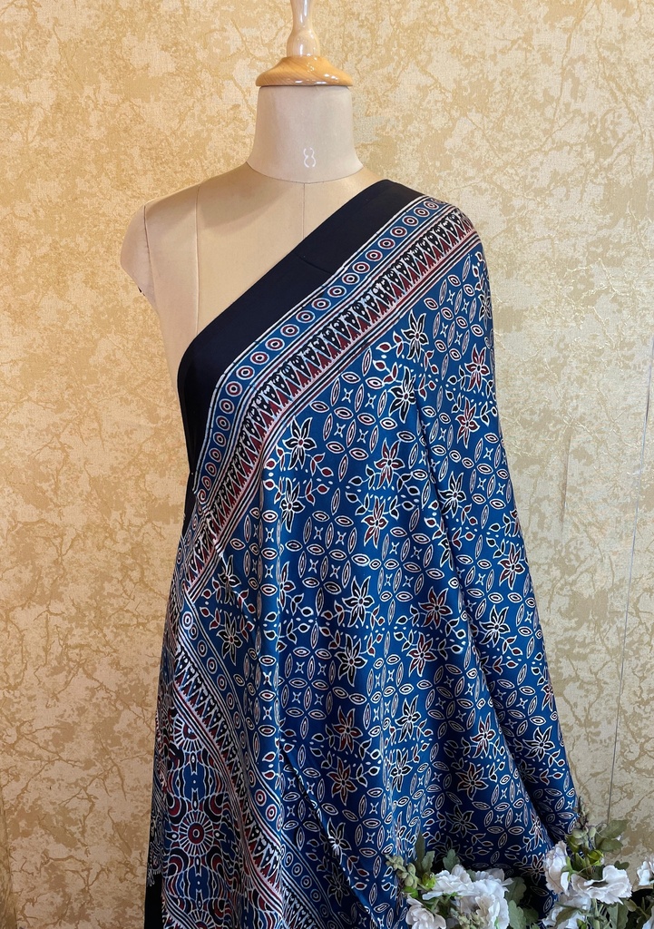 Ajrakh Silk Dupatta 5038