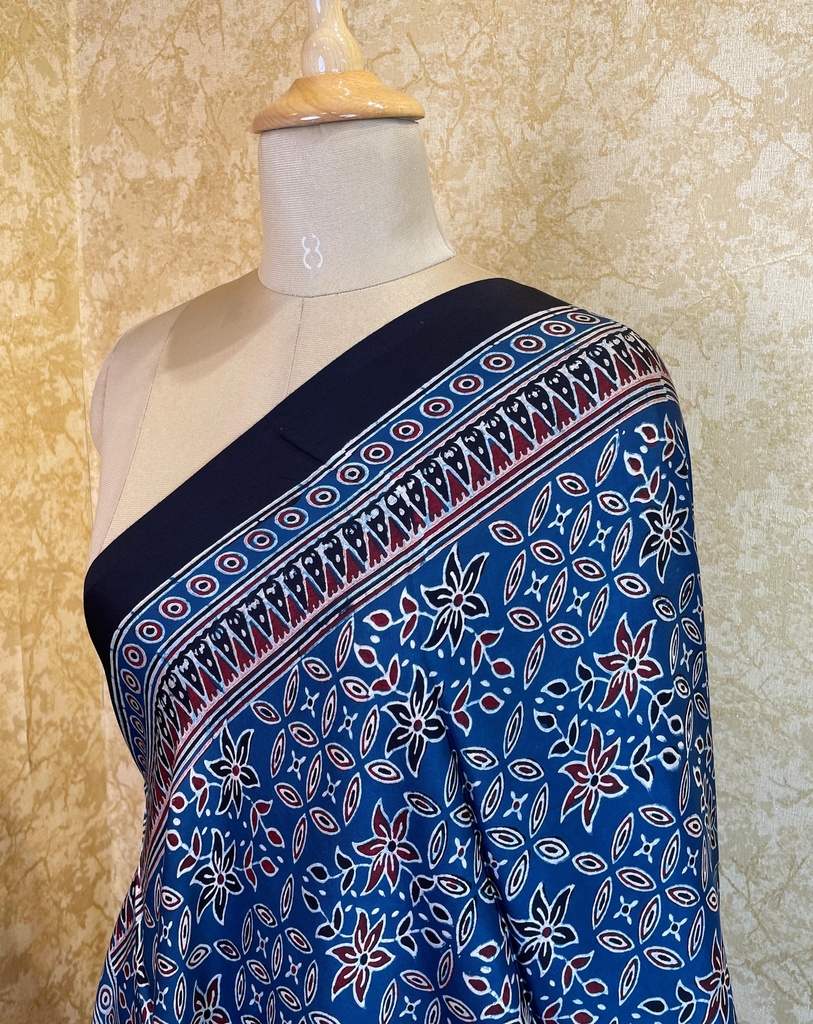 Ajrakh Silk Dupatta 5038