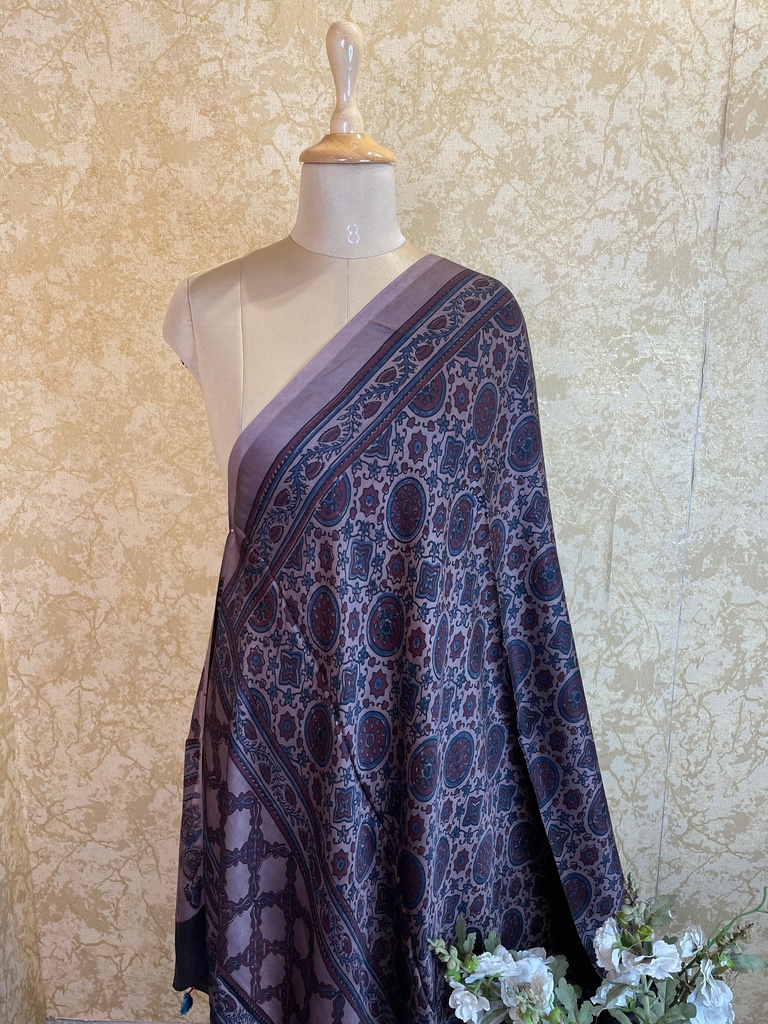 Ajrakh Silk Dupatta 5038