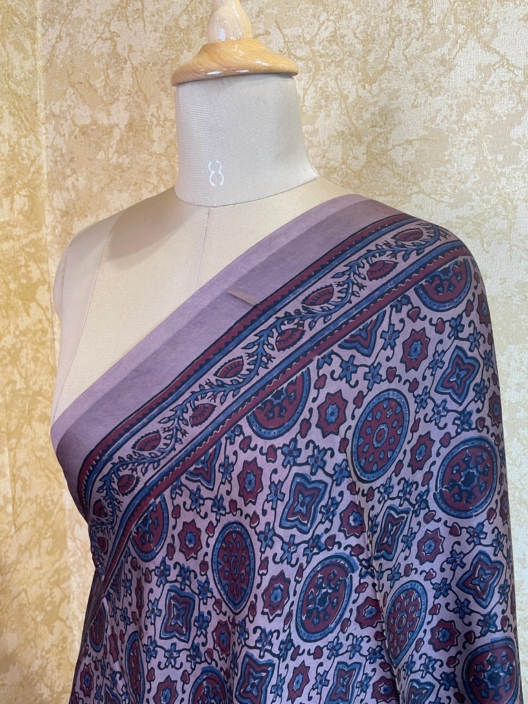 Ajrakh Silk Dupatta 5038