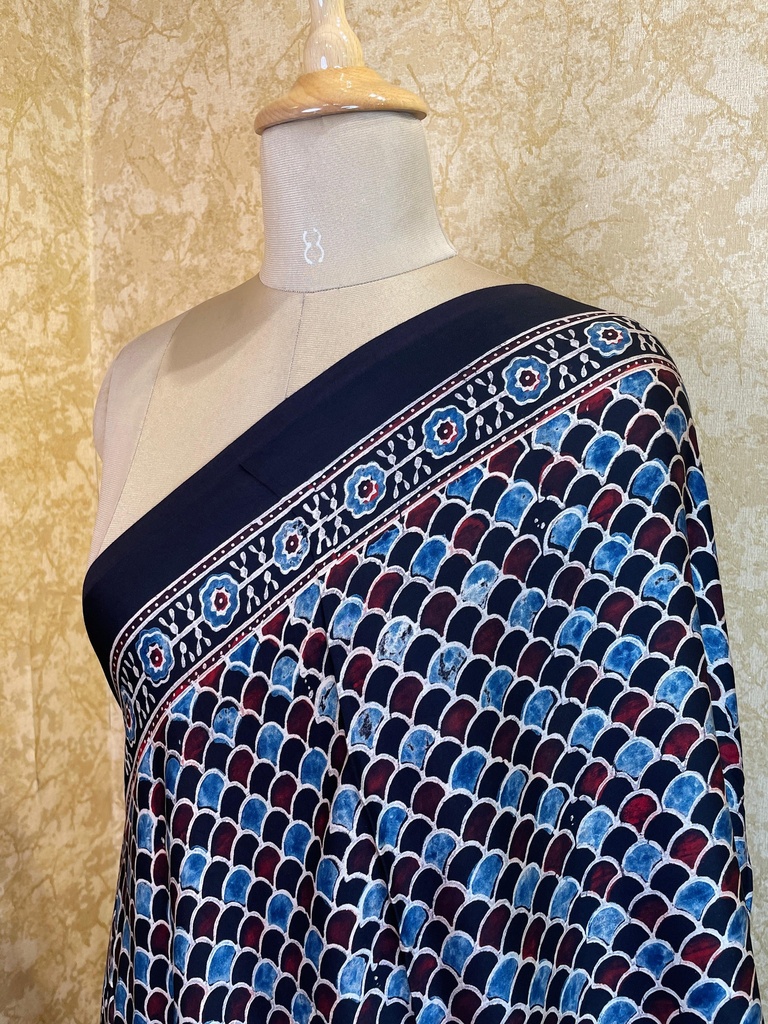 Ajrakh Silk Dupatta 5038