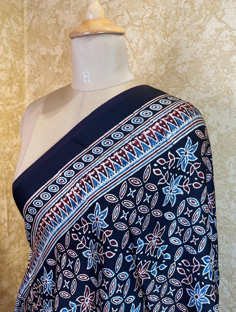 Ajrakh Silk Dupatta 5038