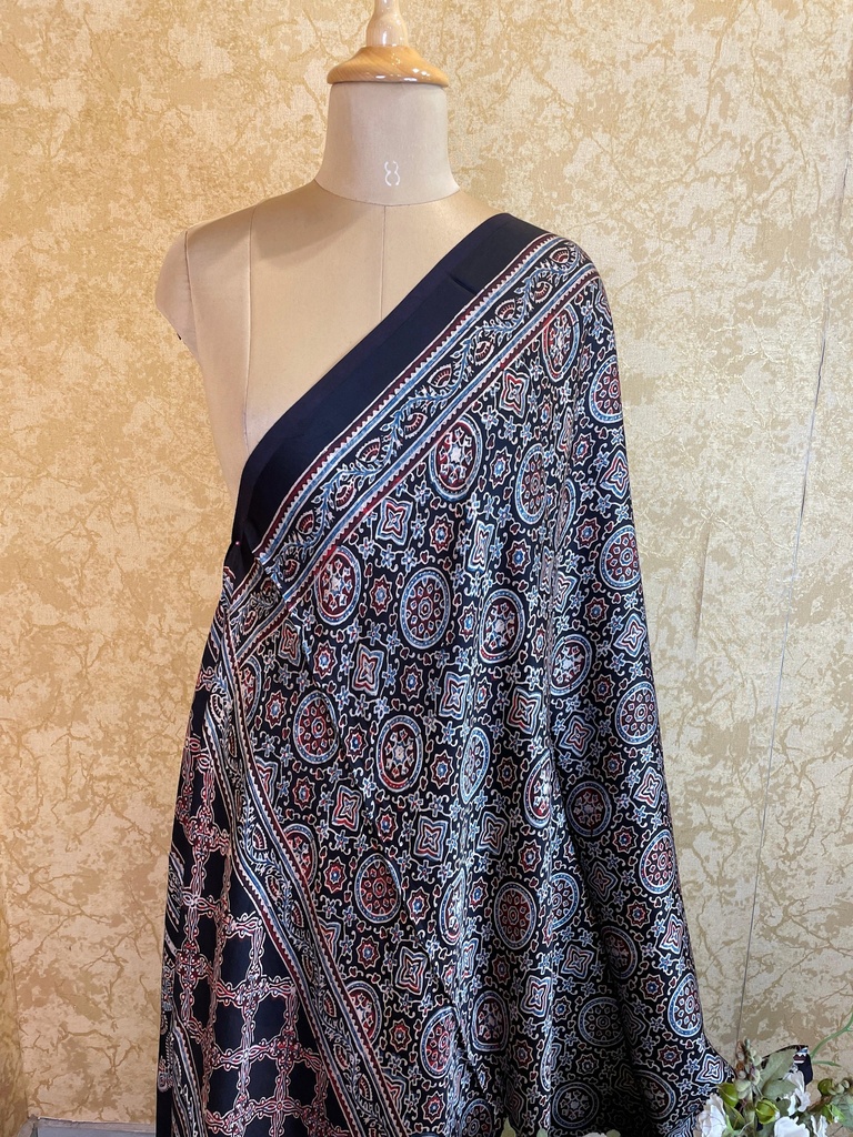 Ajrakh Silk Dupatta 5038