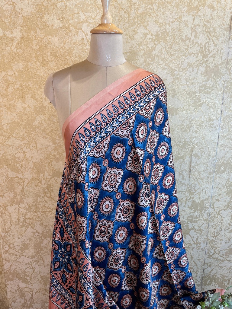Ajrakh Silk Dupatta 5038