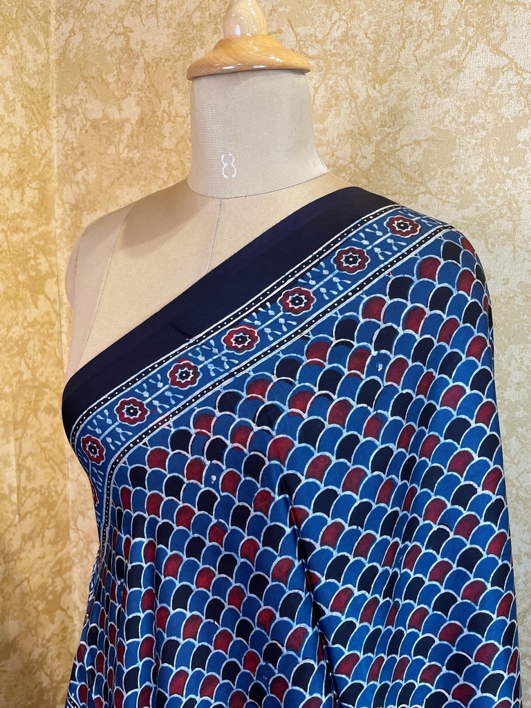Ajrakh Silk Dupatta 5038