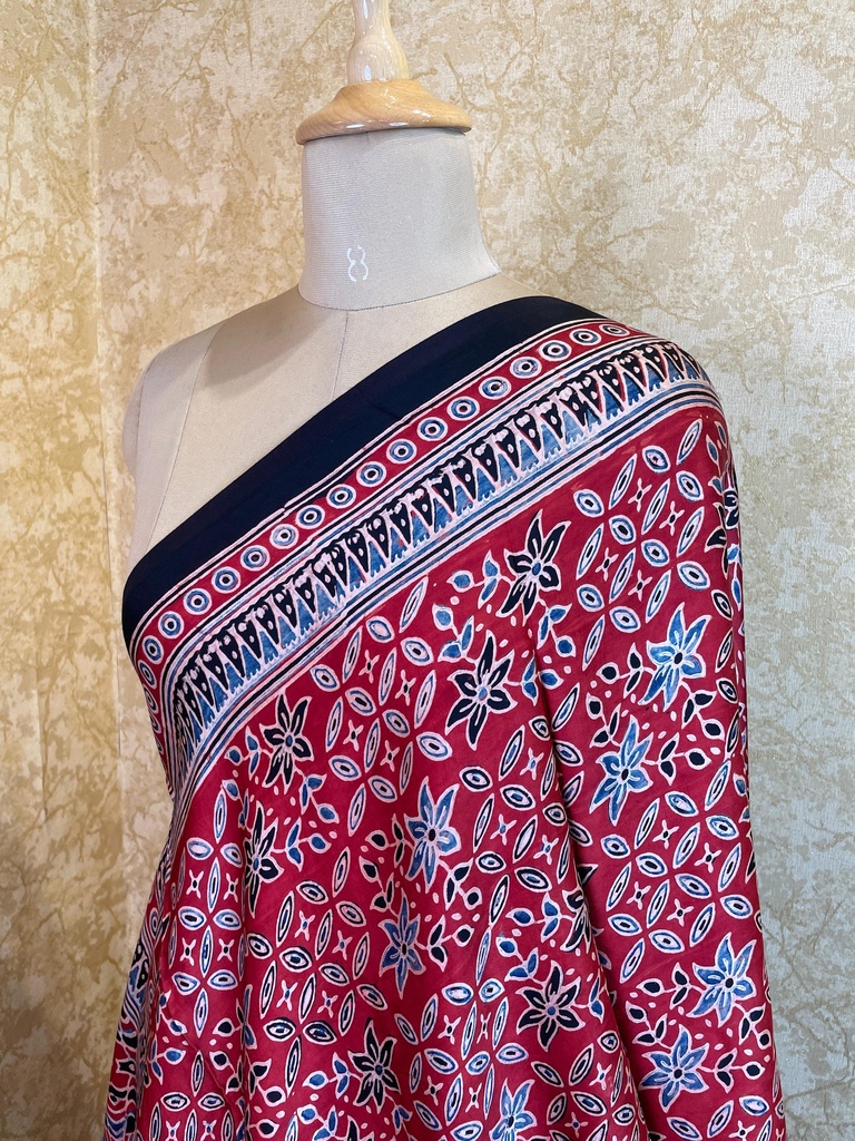 Ajrakh Silk Dupatta 5038