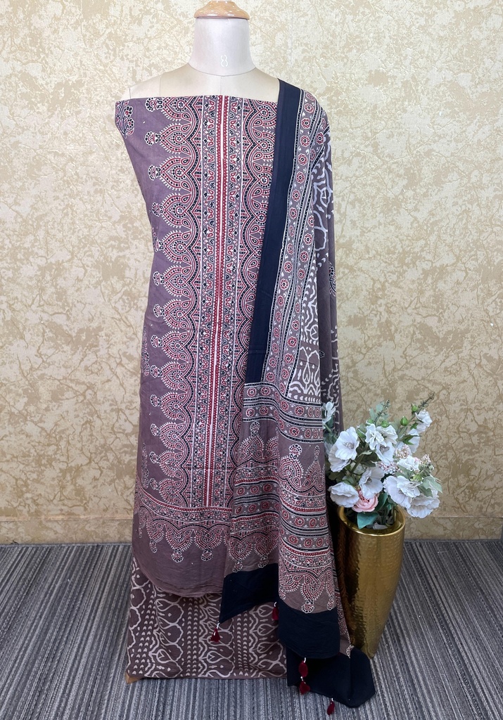 Premium Ajrakh Cotton Suits 4558
