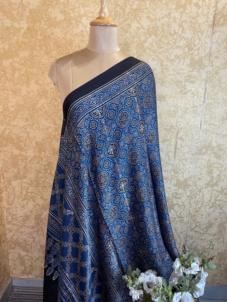 Ajrakh Silk Dupatta 5038