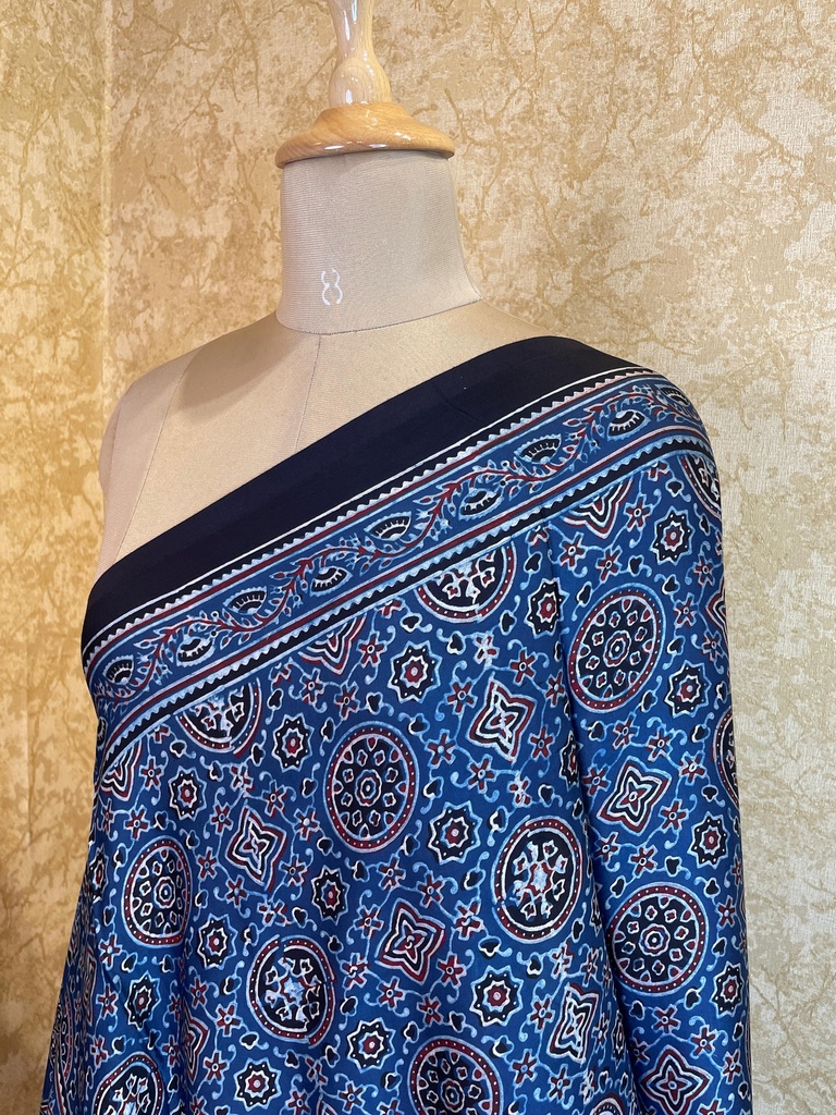 Ajrakh Silk Dupatta 5038
