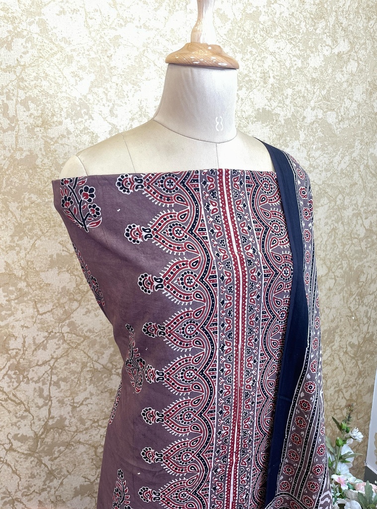 Premium Ajrakh Cotton Suits 4558