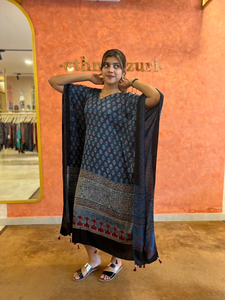 Ajrakh Silk Kaftan 4801