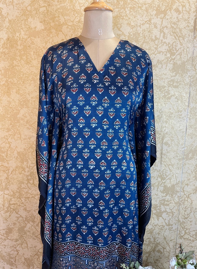 Ajrakh Silk Kaftan 4801