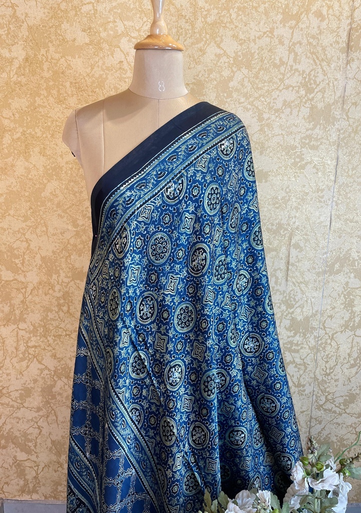 Ajrakh Silk Dupatta 5038