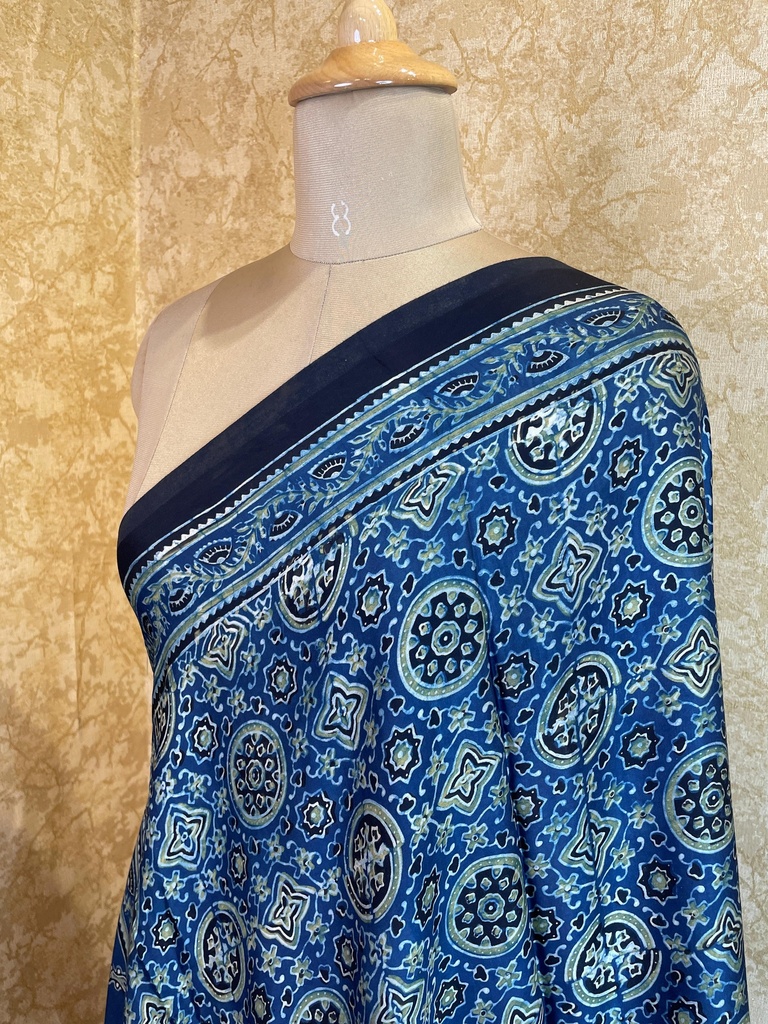 Ajrakh Silk Dupatta 5038
