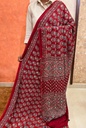 Ajrakh Modal Silk Mirror Saree 5036