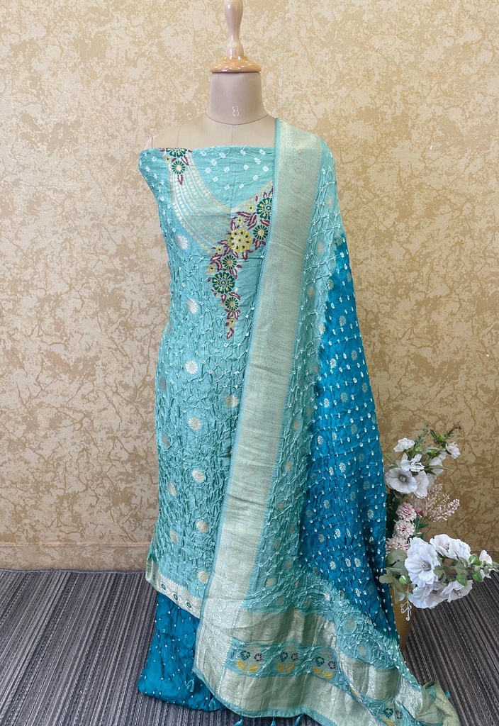 Bandhani Dola Silk Suit 5012