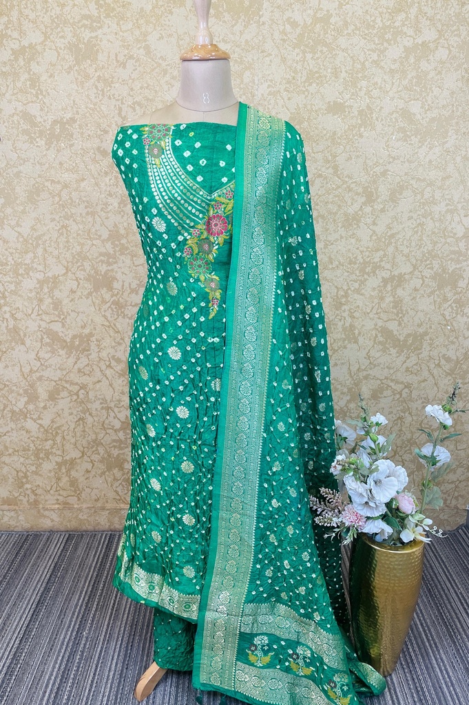 Bandhani Dola Silk Suit 5012