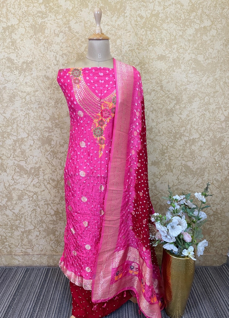 Bandhani Dola Silk Suit 5012