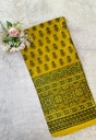 Ajrakh Handblock Printed Mashru Silk Fabric 4215.