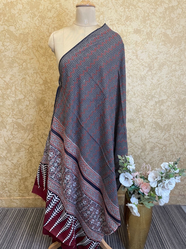 Ajrakh Cotton Dupatta 4565