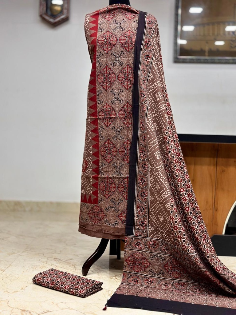Premium Ajrakh Cotton Suits 4558