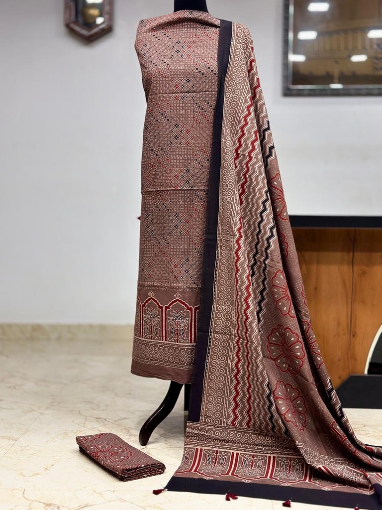 Premium Ajrakh Cotton Suits 4558