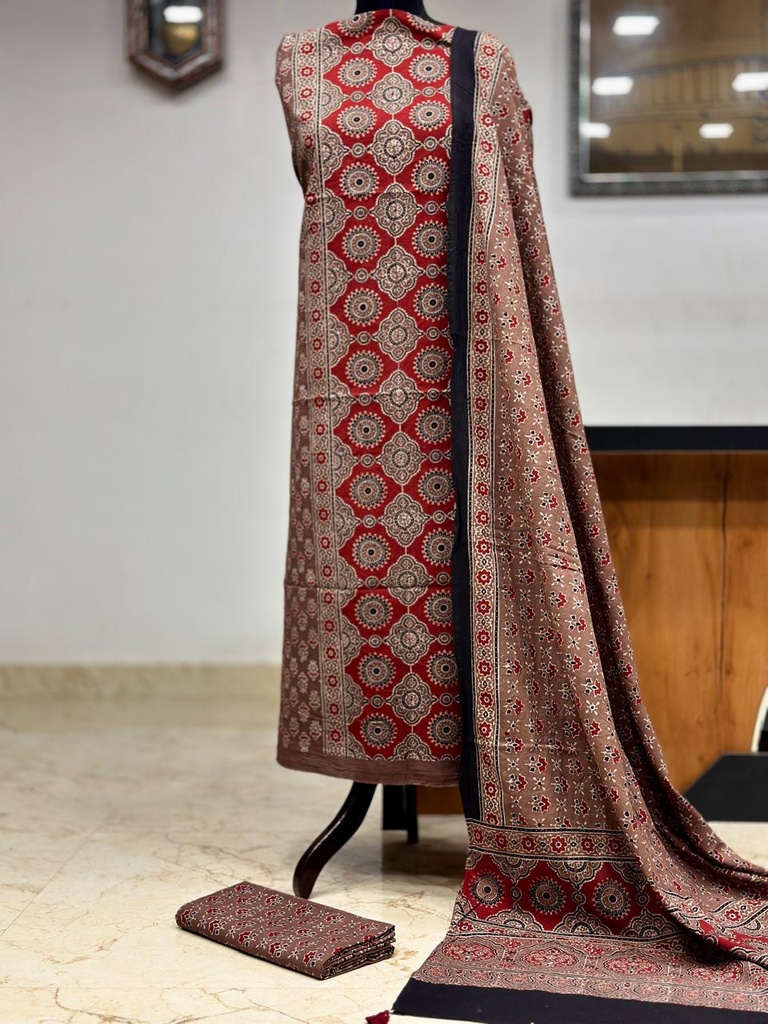 Premium Ajrakh Cotton Suits 4558