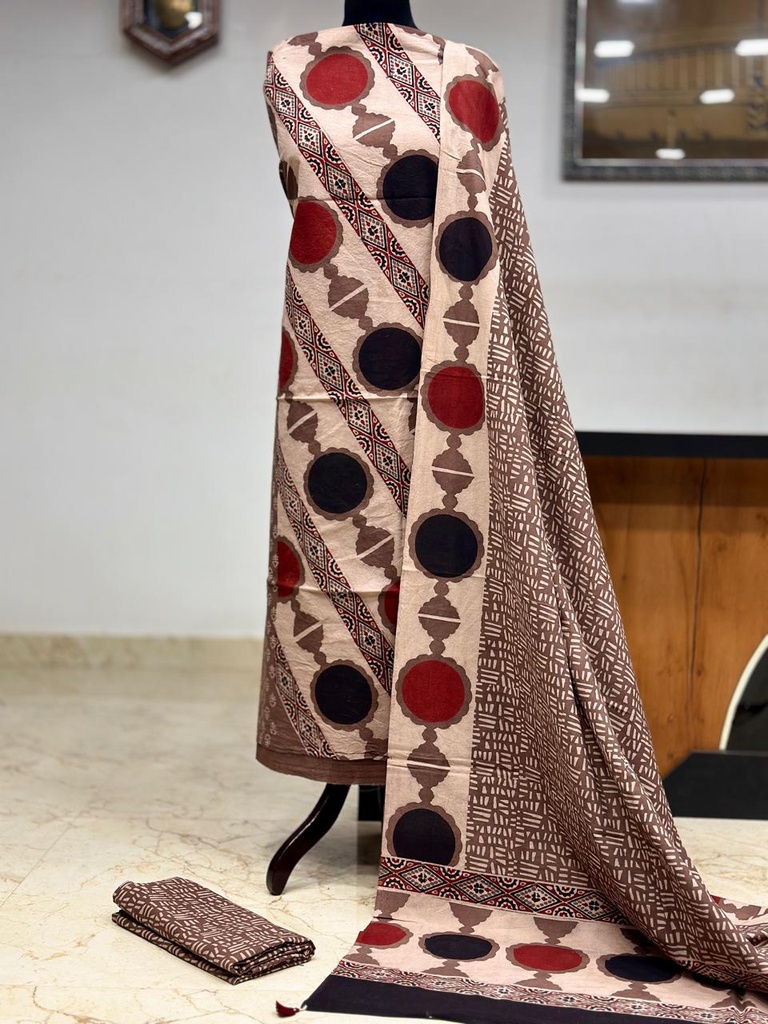 Premium Ajrakh Cotton Suits 4558