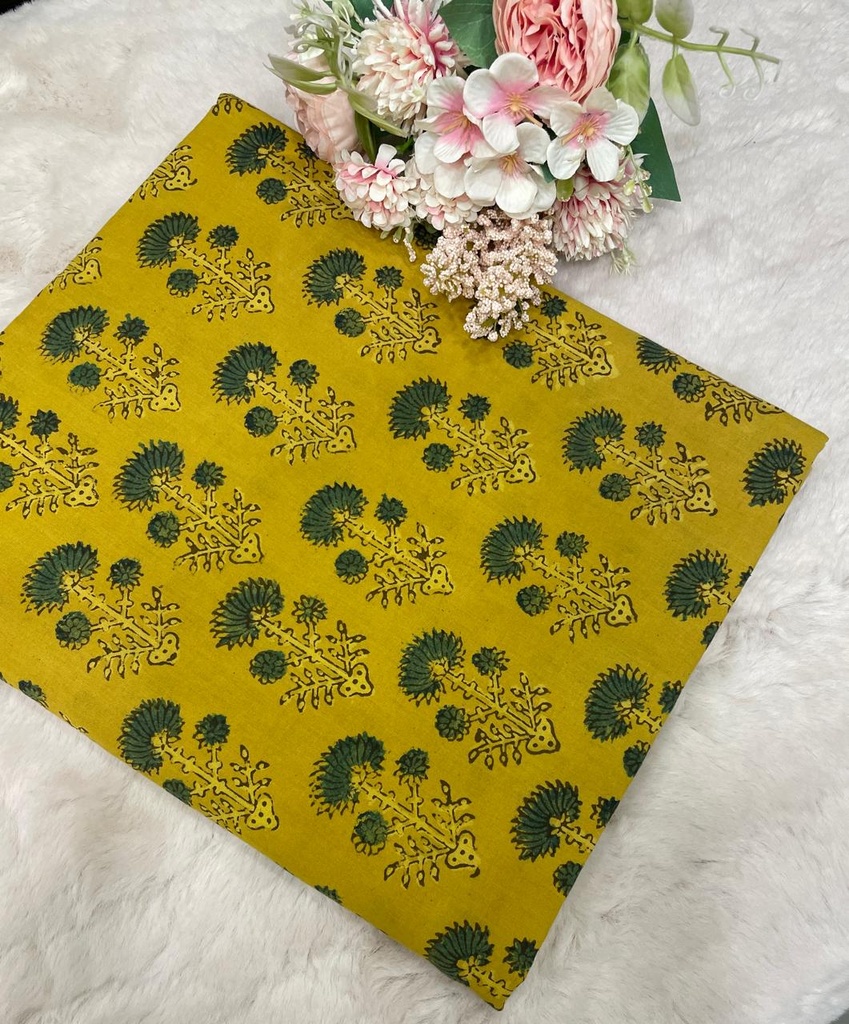  Ajrakh Handblock printed Cotton fabric 5021