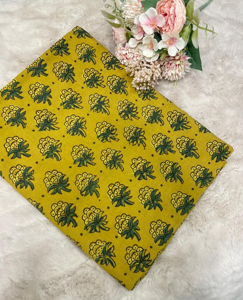 Ajrakh Handblock printed Cotton fabric 5021