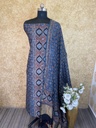 Ajrakh Chanderi Silk Cotton Top And Dupatta 4246