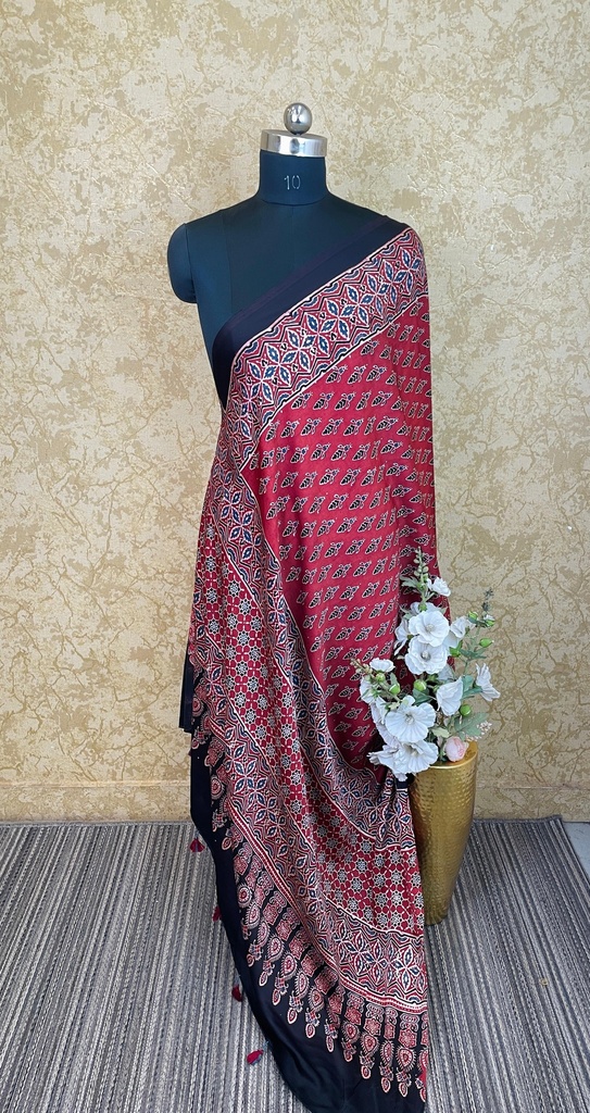 Ajrakh Modal Silk Dupatta 4564