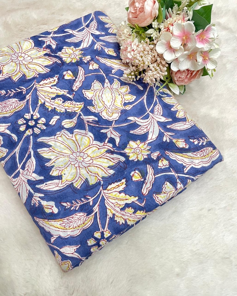 Bagru HandBlock Printed Cotton fabric 5023