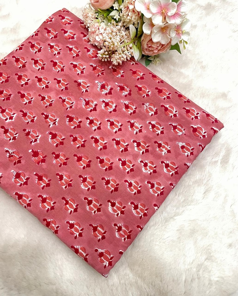 Bagru HandBlock Printed Cotton fabric 5023