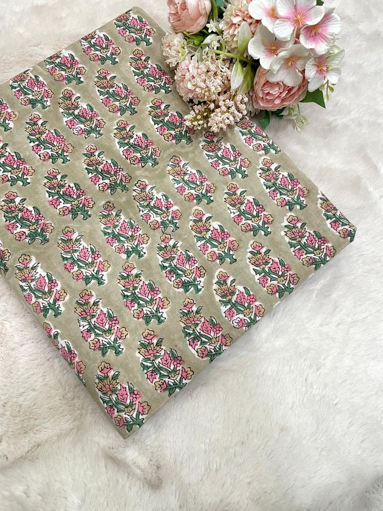 Bagru HandBlock Printed Cotton fabric 5023