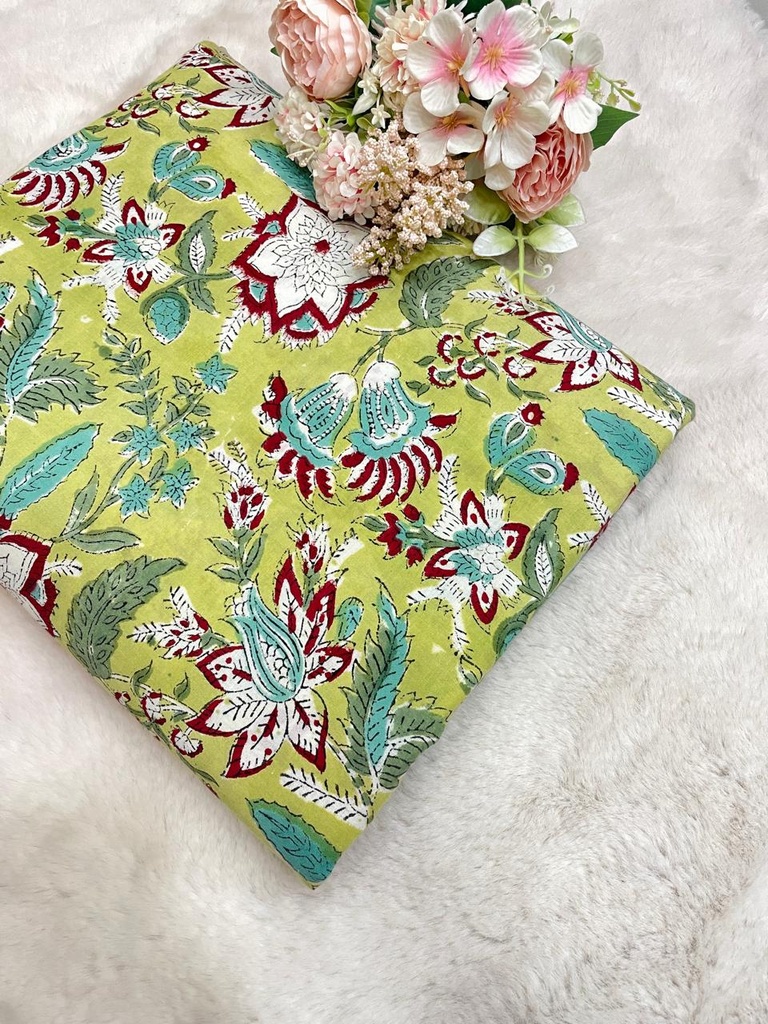 Bagru HandBlock Printed Cotton fabric 5023