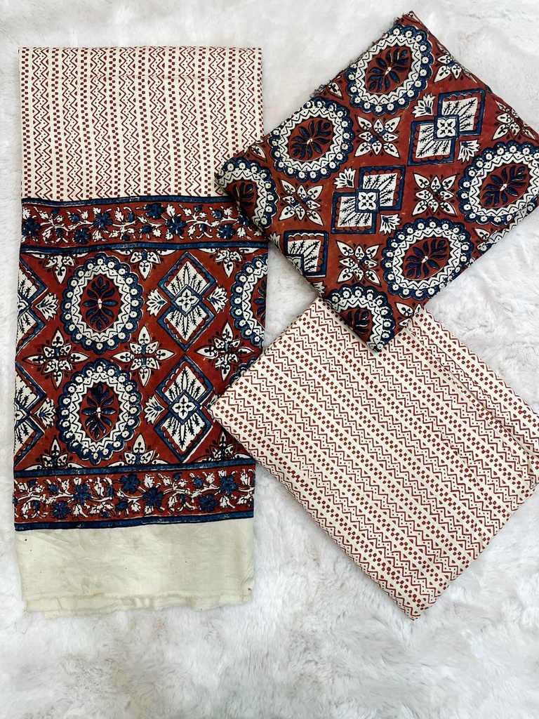 Ajrakh cotton Suit 5025