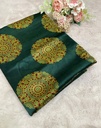 Ajrakh Handblock Printed Mashru Silk Fabric 4215