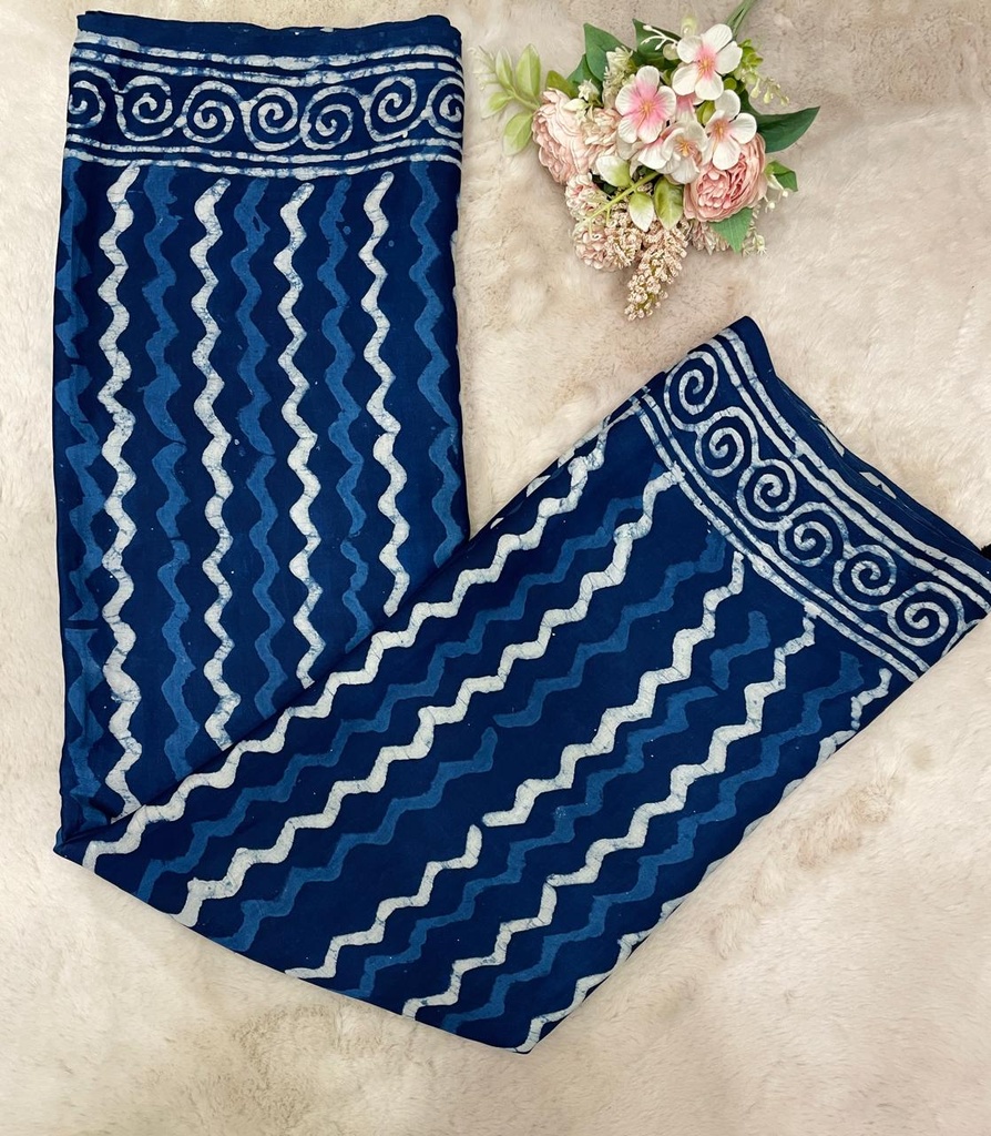 Indigo Modal Silk Saree 5034