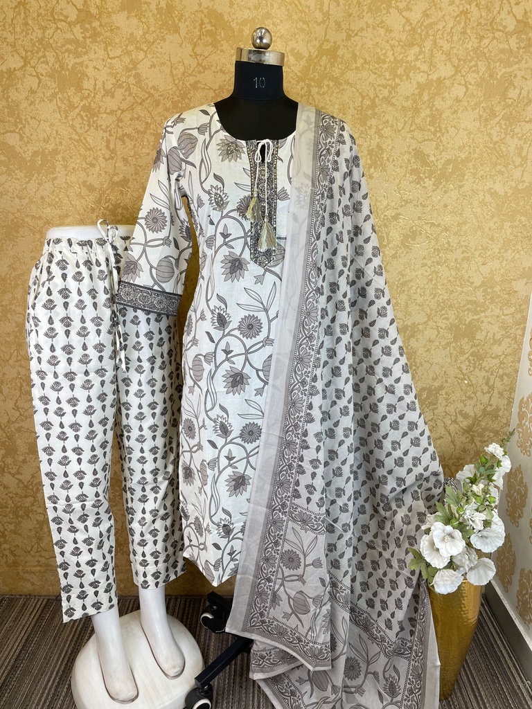 Cotton Kurti Set 5017