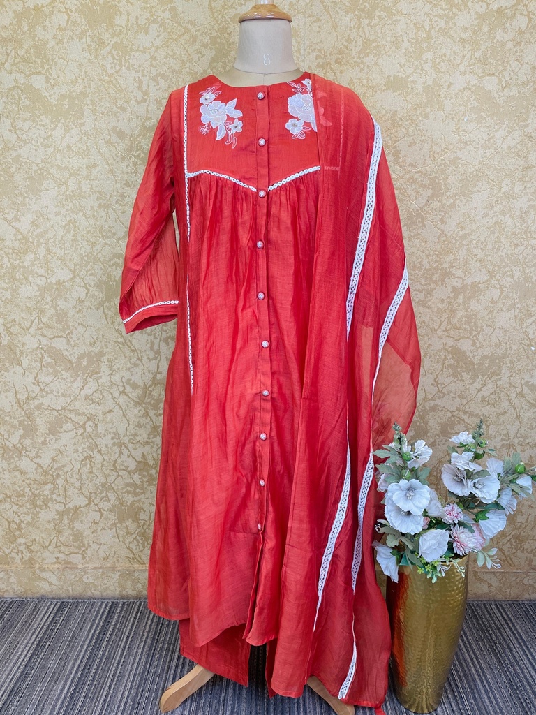 Premium Mul Chanderi Kurti Set 4615
