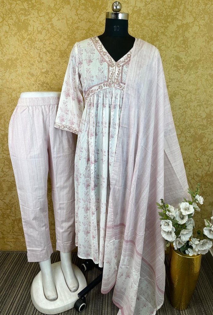 Cotton Kurti Set 5015