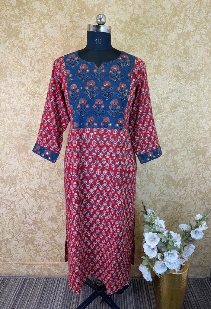 Ajrakh Kurti Set 5043 