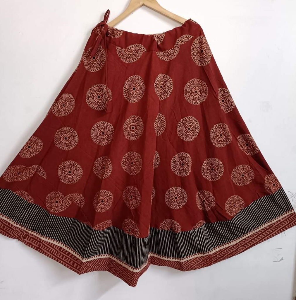 Ajrakh Cotton Skirt 4556