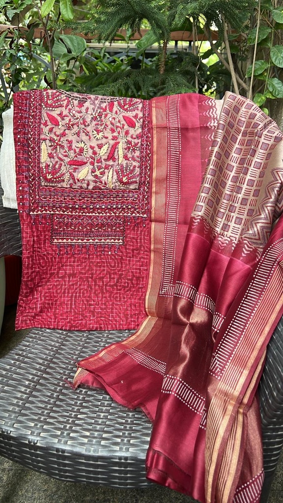 Premium Silk Dupatta Suit 4560 