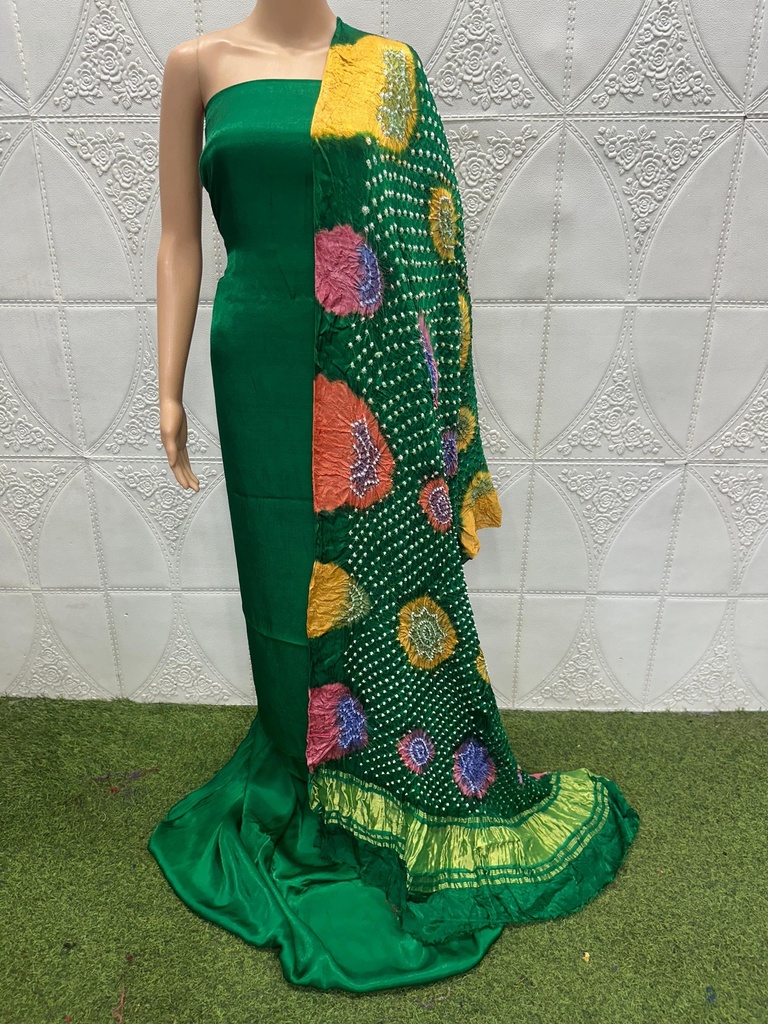 Multi bandhej Modal Silk Suit 5014