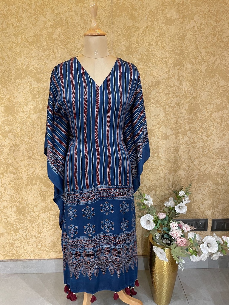 Ajrakh Silk Kaftans 4801