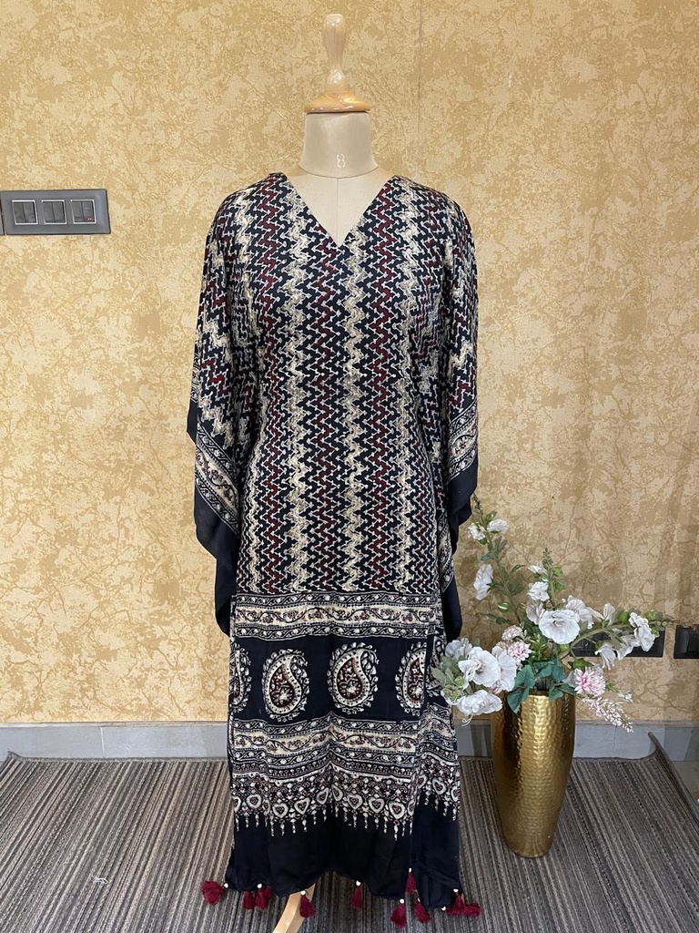 Ajrakh Silk Kaftans 4801